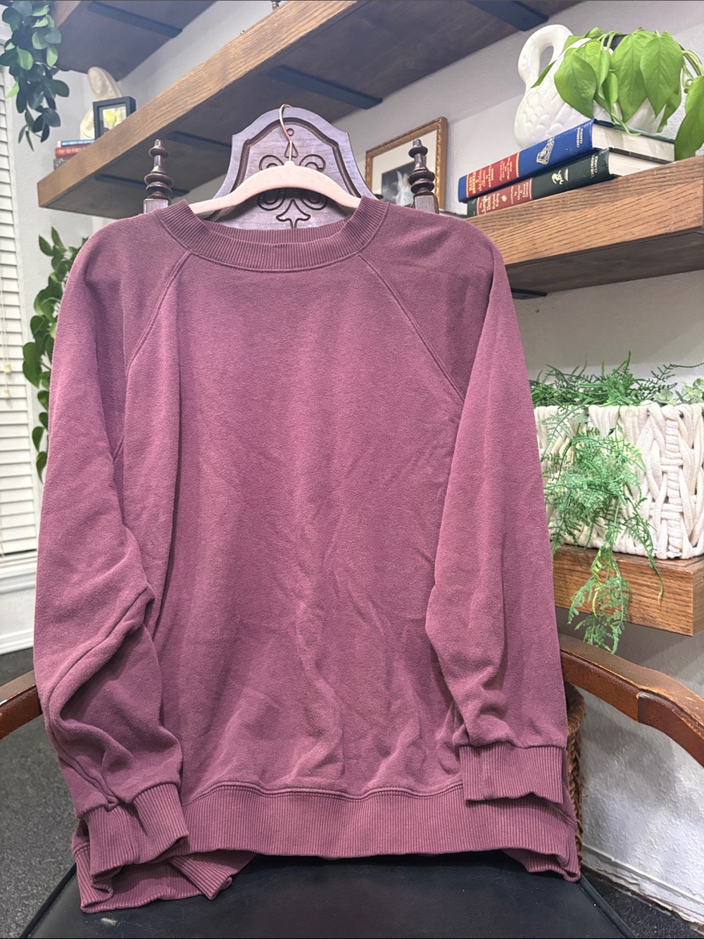 American Eagle Outfitters womens Plum Crewneck Sweater